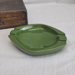 VTG WADE of England Martinis V.V.O. Scotch Green Ceramic Ashtray